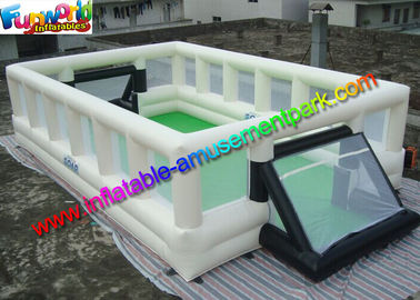 White Inflatable Sports Games Football Field For Festival Activity
