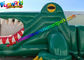 Green Crocodile Inflatables Obstacle Course Aligator Inflatable Sport Games