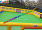 Customized Four Goal Inflatable Football Arena , Soapy Football Soccer Pitch