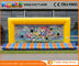 PVC Tarpaulin Yellow Funny Kids Inflatable Soccer Gate Inflatable Football Net