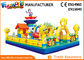 Colorful Inflatable Amusement Park For Kids / Fun City Inflatable Bouncers With Slide