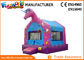 Pink / White Or Blue Commercial Bouncy Castles With Slide / Unicorn Bounce House